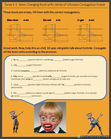 Stem Changing Verbs I-IE O-UE U-UE