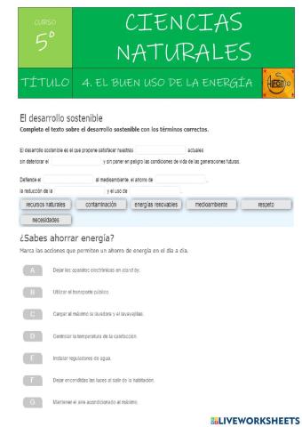 EL BUEN USO DE LA ENERGÍA