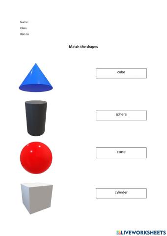 Match 3D shapes