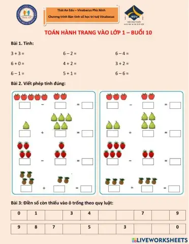 Buổi 10 - Hành trang vào lớp 1