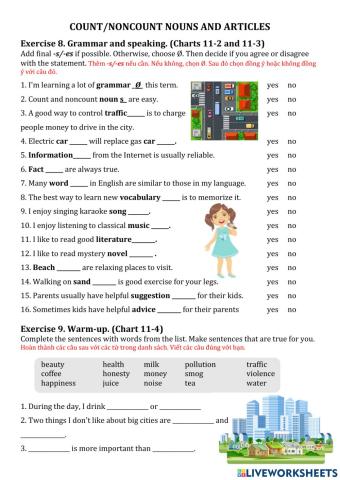 Count-noncount nouns and articles 2