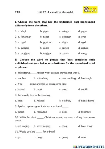 Ta8 unit 12 an abroad vacation-2