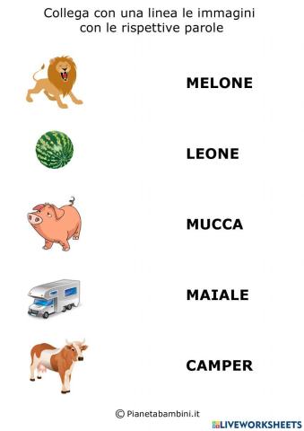 Abbinamento parole e immagini