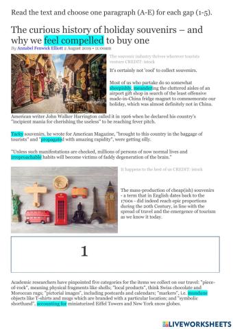 Souvenirs: the curious history