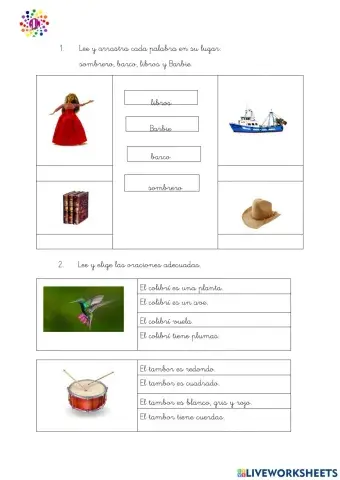 Palabras y oraciones con bar-bra