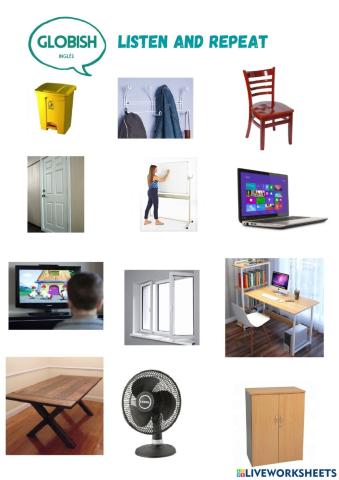 Furniture- Listen and repeat