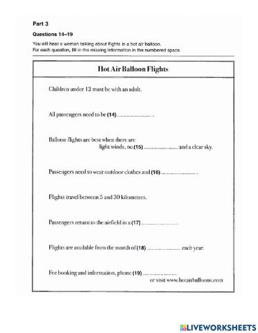 Pet listening homework 15