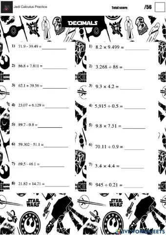 Jedi Calculus Practice