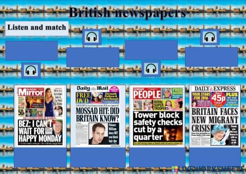 British newspapers listening
