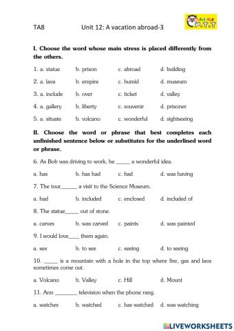 Ta8- unit 12 a vacation abroad -3