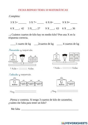 Matemáticas tema 10