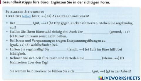 B 1.1. Lektion 9 Komparativ Superlativ