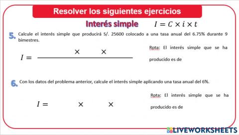 Interés Simple ordinario 3 A