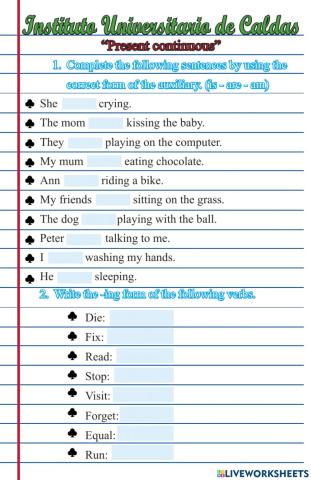 Present continuous 2