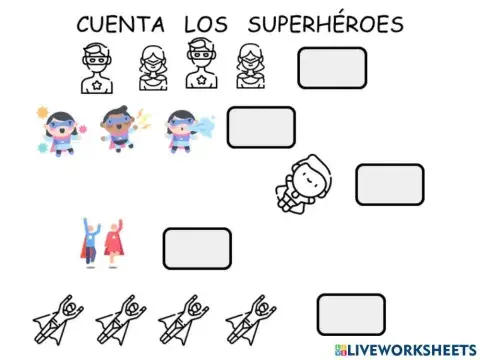Cuenta los superhéroes