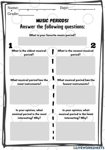 (Cycle 3 Session 17 Annex 4) Music periods worksheet