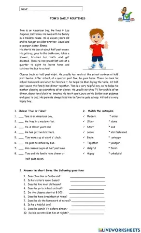 Tim's Daily Routines