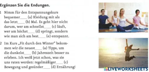 B 1.1. Lektion 9: Komparativ Superlativadejektive