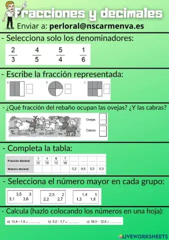 Fracciones y decimales