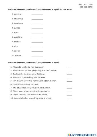 Present simple and continuous-3