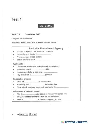 CAMBRIDGE IELTS 15 - TEST 1 - LISTENING