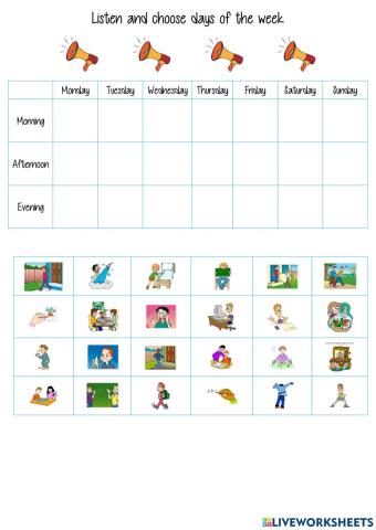 Listen and choose scheldue