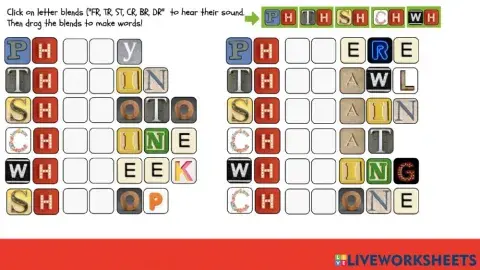 Make Multiple Words With Letter Blends!