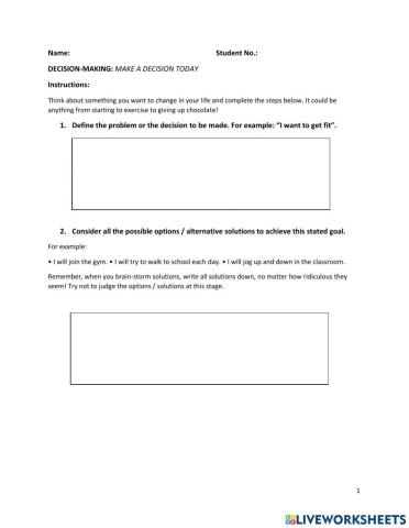 Decision-making: Make your own decision