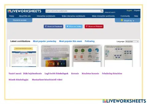 Hogyan használjuk a Liveworksheets feladatlapokat