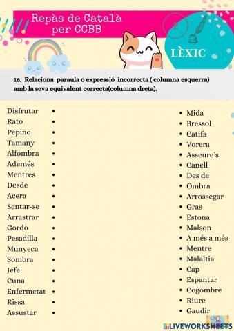 Repàs CCBB- Lèxic