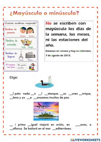 Mayuscula o minuscula