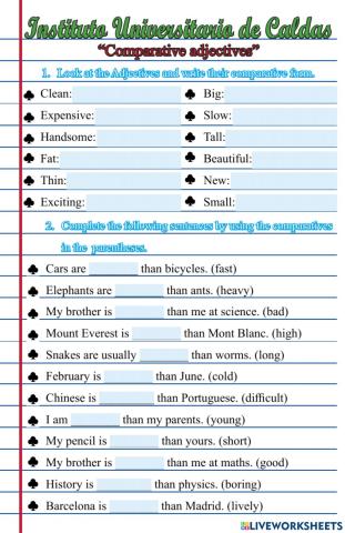 Comparative adjectives