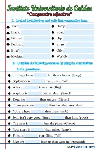 Comparative adjectives