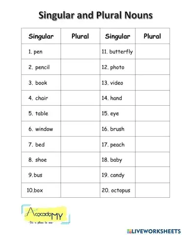 Singular and Plural