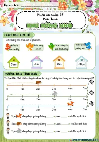 Lớp 2 - Toán - Tuần 27 - Đề 2