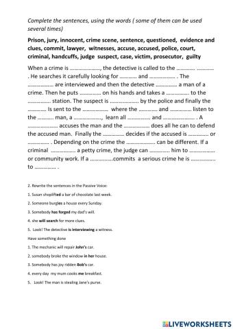 Crime - passive voice