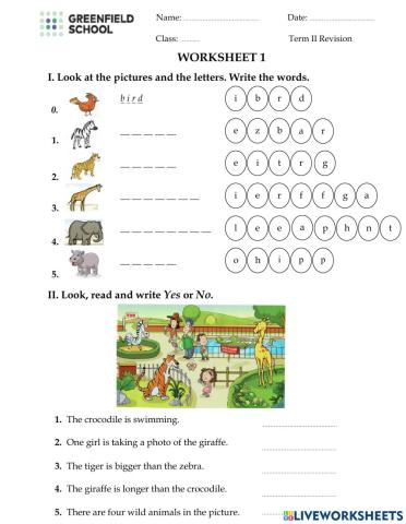Endterm2 revision Worksheet 1