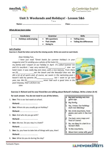 Flyers-Grammar-Unit3-L5+6