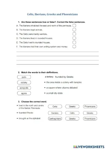 Celts, Greeks and Phoenicians