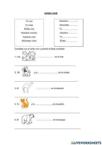 Verbo vivir