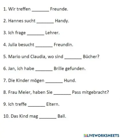 A1 Lek10 Possessivartikel im Akkusativ