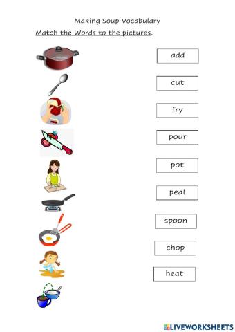 Making Soup vocabulary
