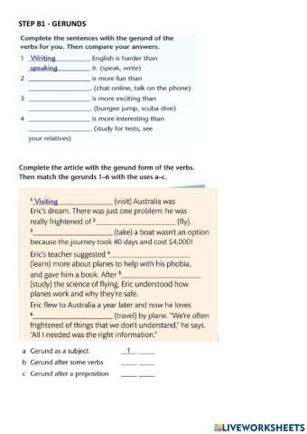 Step b1
