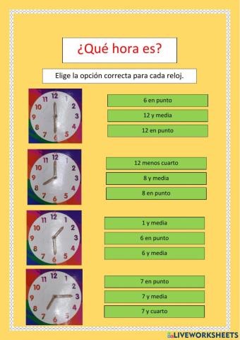 ¿Qué hora es?