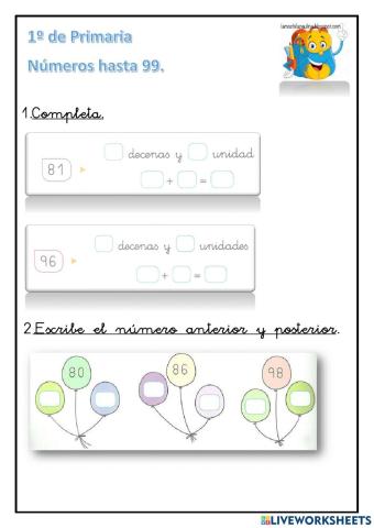 Números hasta 99
