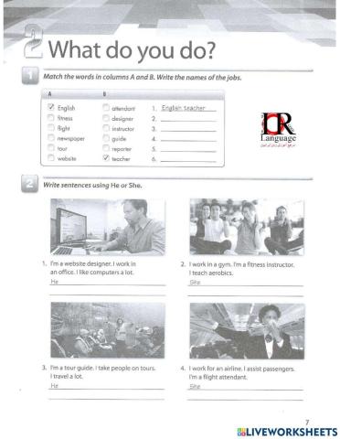 Unit 2 Int 1 Workbook Exercises 1-6