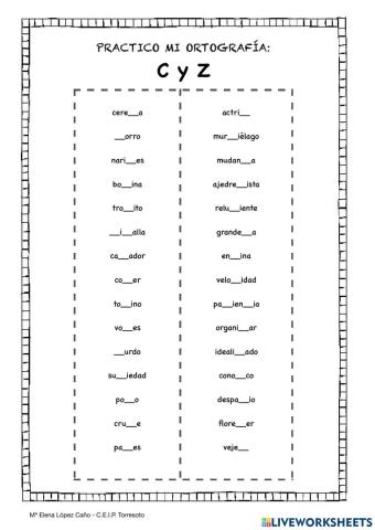 Ortografía c-z