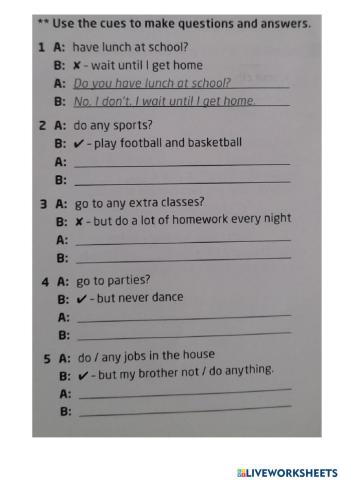 Talking about habits