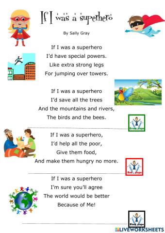 If I was a superhero poem