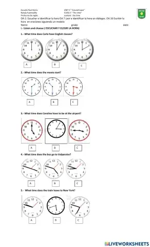 Class 5 unit 2 6th grade